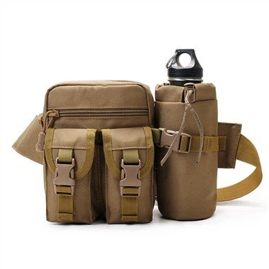 Sac banane tactique pour bouteille d'eau pour sports de plein air